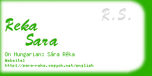 reka sara business card