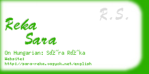 reka sara business card